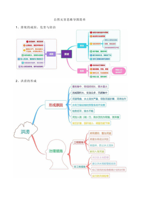 自然灾害思维导图简单