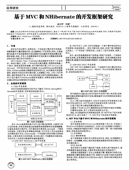 基于MVC和NHibernate的开发框架研究