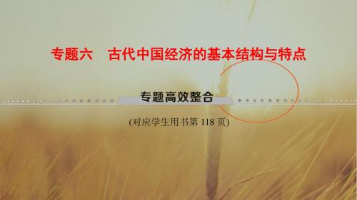 2019高三历史人民版一轮课件：专题6 专题高效整合 精