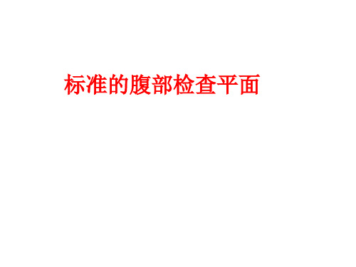 超声腹部检查手法图解