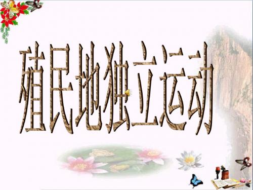 北师大版九年级上册历史课件：第16课-殖民地独立运动(共17张PPT)