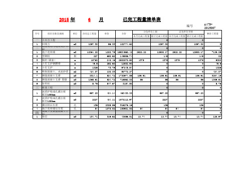 2、已完工程量清单表-基坑支护工程6- 审核