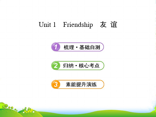 【全程复习方略】(湖北专用)高中英语 Unit 1 Friendship课件 新人教版必修1