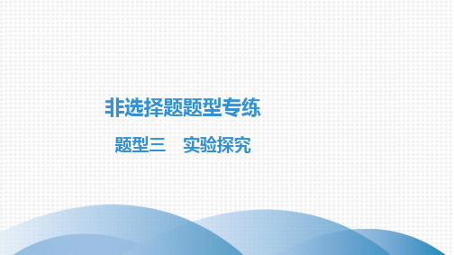 最新人教版八年级生物期末复习题型三 实验探究