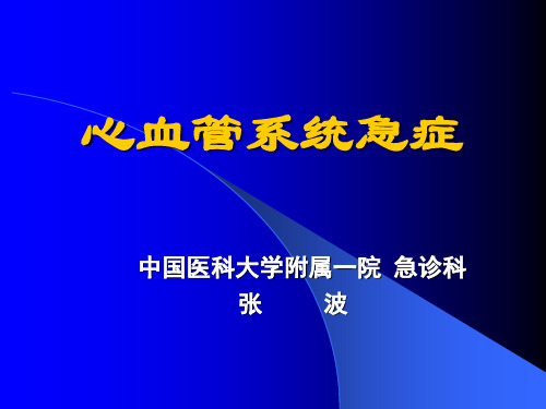 心血管系统急症急危重症护理中医大ppt课件