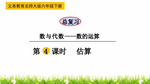 最新北师版小学六年级数学下册《估算》优质教学课件