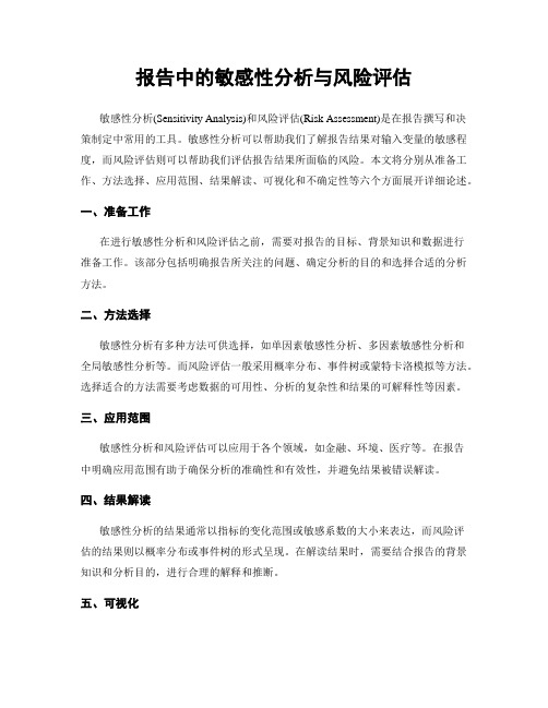 报告中的敏感性分析与风险评估