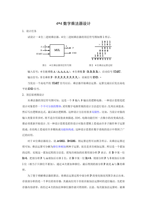 44数字乘法器设计