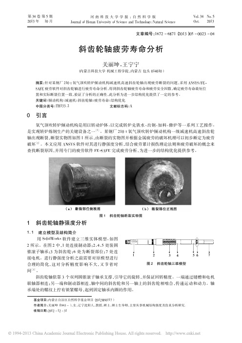 斜齿轮轴疲劳寿命分析_关丽坤