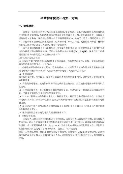 钢结构深化设计与加工方案