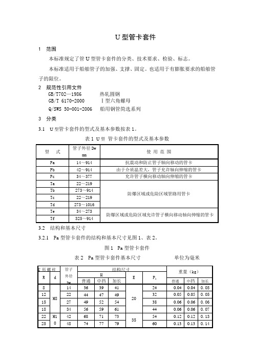 管卡管件标准