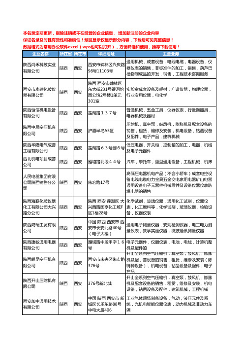 新版陕西省通用仪器工商企业公司商家名录名单联系方式大全19家