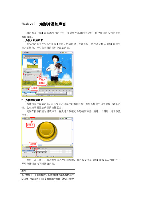 flash cs5  为影片添加声音