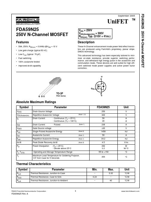 FDA59N25中文资料