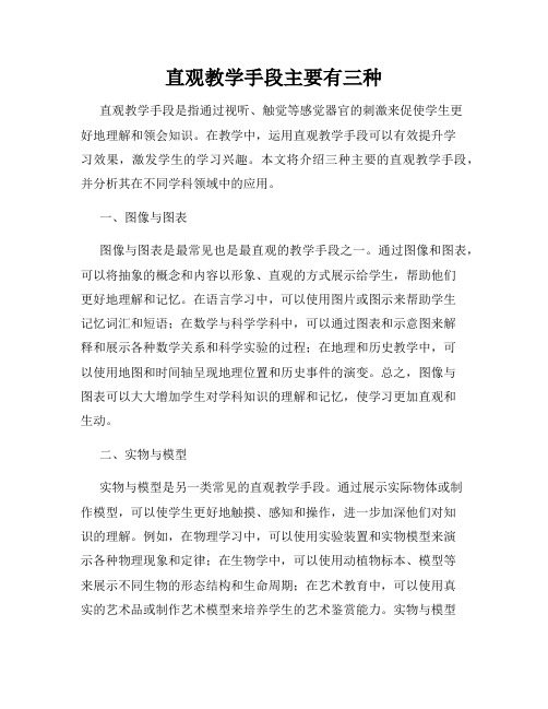 直观教学手段主要有三种