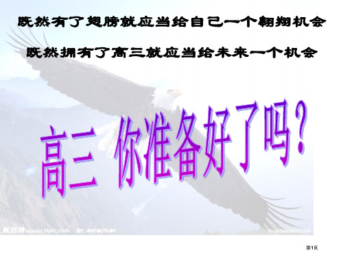 个飞翔的机会既然拥有了高三就应该给未来个机会市公开课金奖市赛课一等奖课件