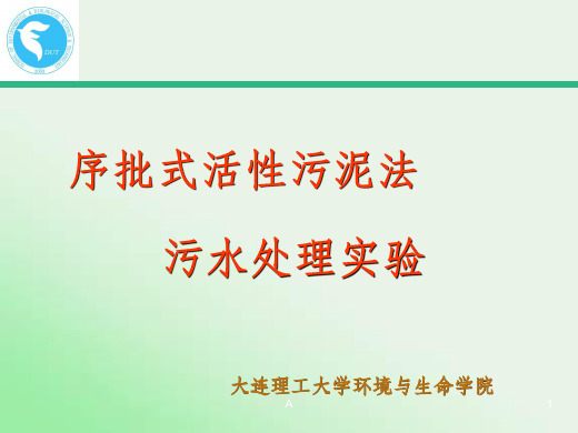 序批式活性污泥法处理污水实验