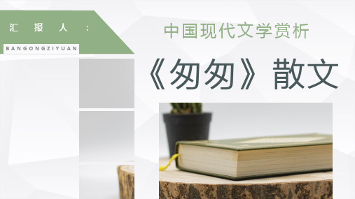 中国现代文学朱自清所著散文《匆匆》读书心得体会交流分享PPT模板课件