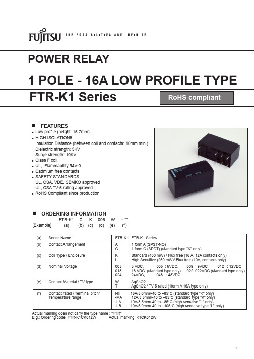 FTR-K1AK048T-LB中文资料