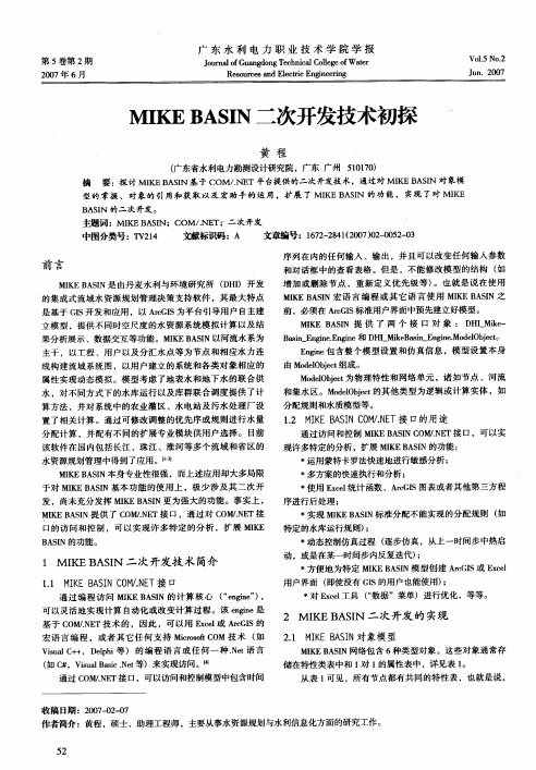 MIKE BASIN二次开发技术初探