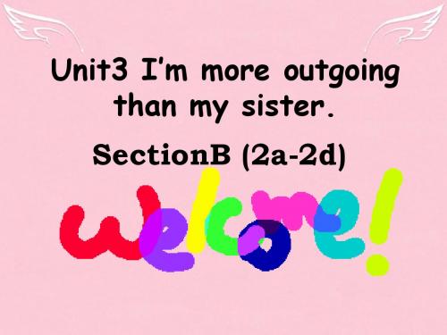 八年级英语上册 Unit 3 I'm more outgoing than my sister Section B 2a-2d课件 (新版)人教新目标版