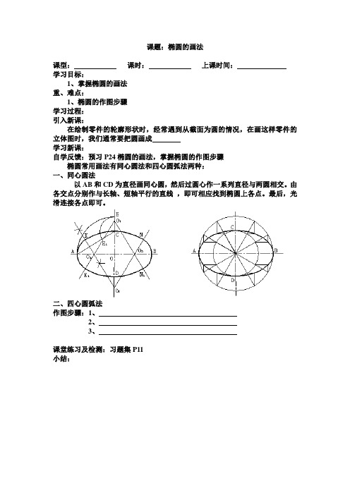 课题 椭圆的画法