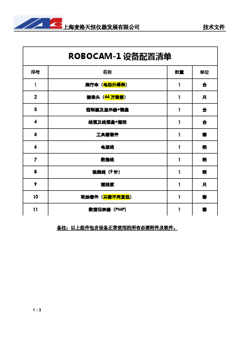 CCTV技术指标