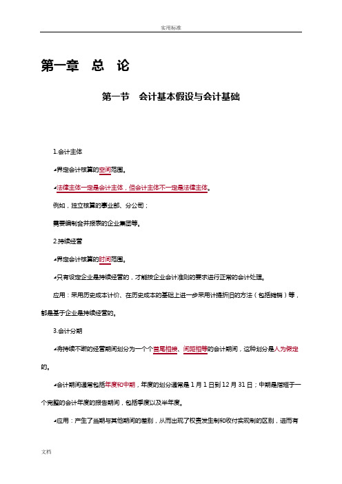 注册会计师考试《会计》科目总复习资料大全