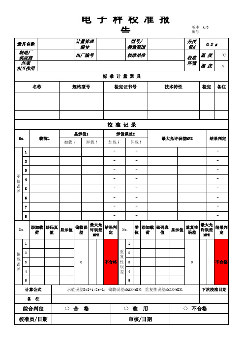 电子秤校准报告(自动判断)