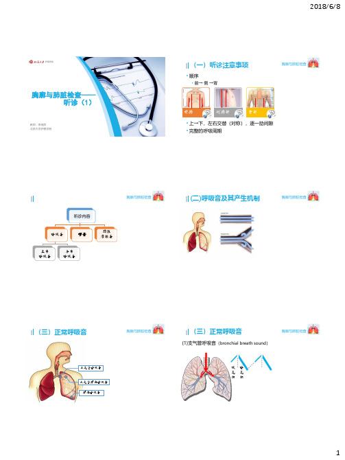 健康评估 北京大学 3  第3讲胸廓、肺脏及乳房检查 (3.2.4)  胸部听诊ppt课件