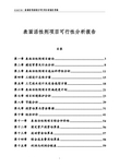 表面活性剂项目可行性分析报告