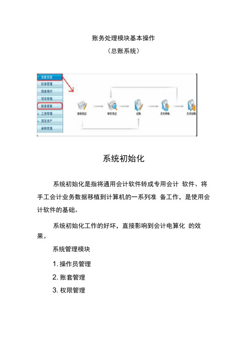 系统初始化、设置操作员等