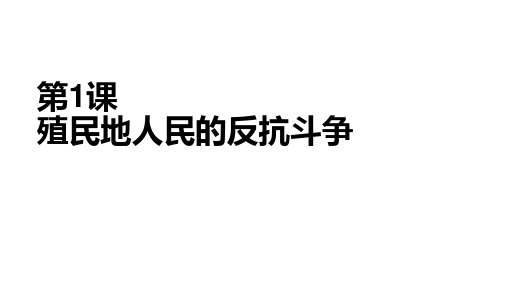 人教统编版九年级历史下册第1课 殖民地人民的反抗斗争(共18张PPT)