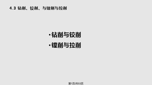 钻削铰削与镗削与拉削PPT课件