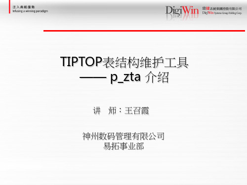 TIPTOP表结构维护工具(p_zta)介绍