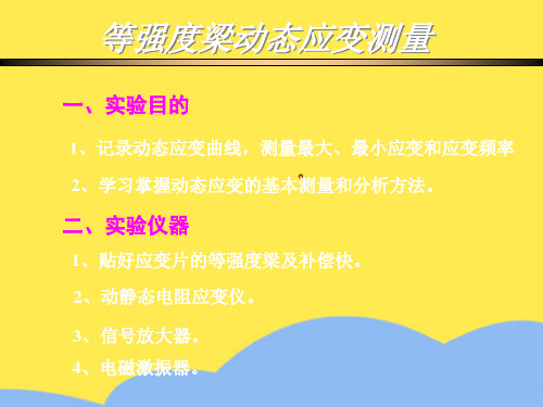 等强度梁动态应变测量标准版文档