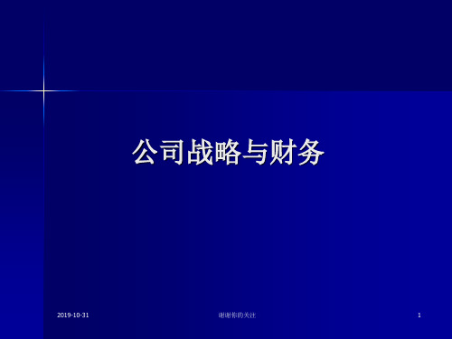 公司战略与财务模板.ppt