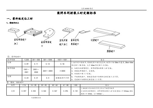 装焊工时定额