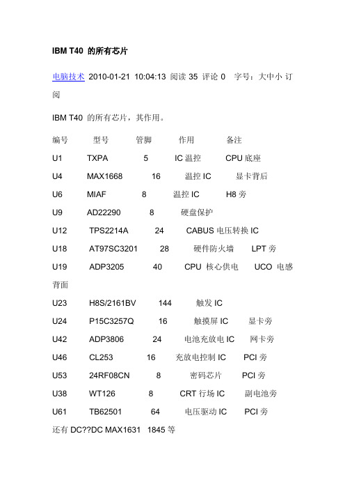 IBM_T40_的所有芯片