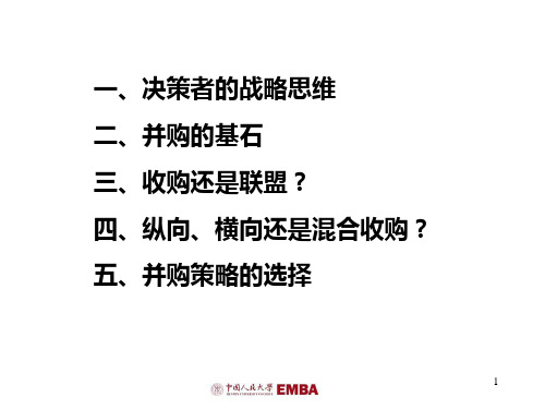 专题2并购的战略选择课件