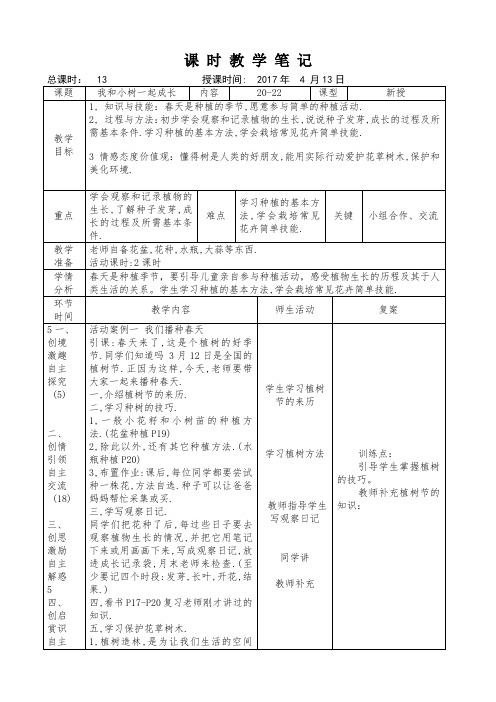 13我和小树一起成长4.13