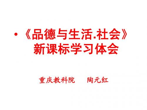 新课标学习体会演示文稿