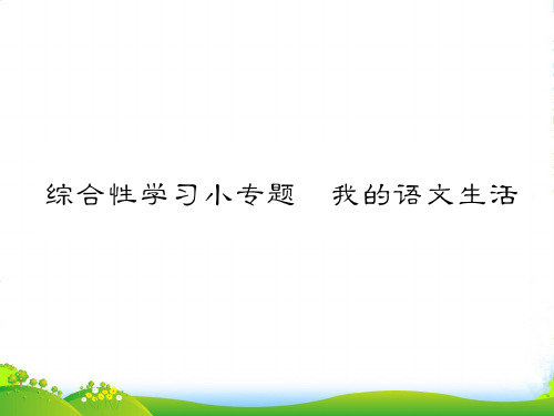 部编版七年级语文下册：综合性学习小专题 我的语文生活