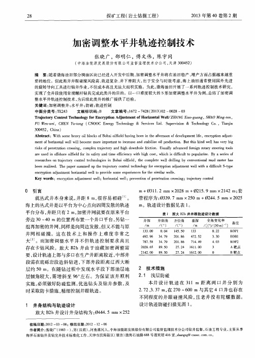 加密调整水平井轨迹控制技术