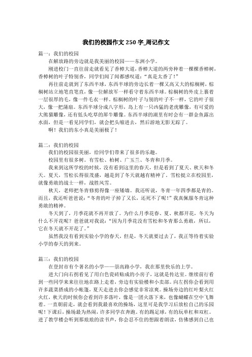我们的校园作文250字_周记作文