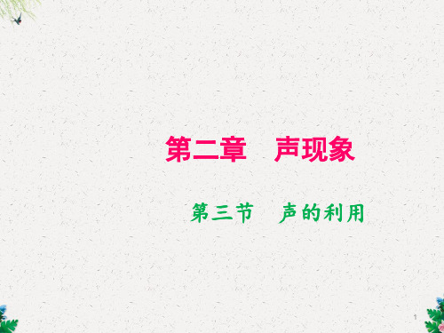 八年级物理上册人教版作业课件:2.3 声的利用