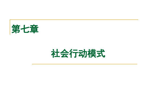 社区社会工作课件07社会行动模式