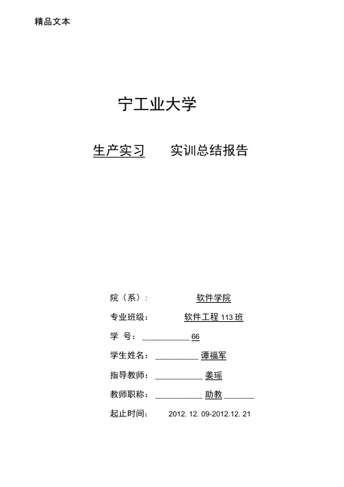 软件工程软件文档写作