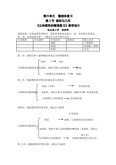 数学人教版六年级下册图形的认识整理复习