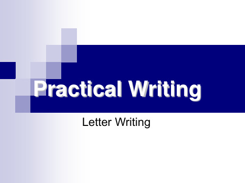 英文信件的格式Practical Writing(letter)